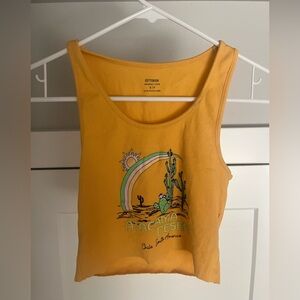 Cotton On Mustard Desert Graphic Tank Top
